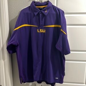 Nike Purple and Yellow Performance Polo Shirt